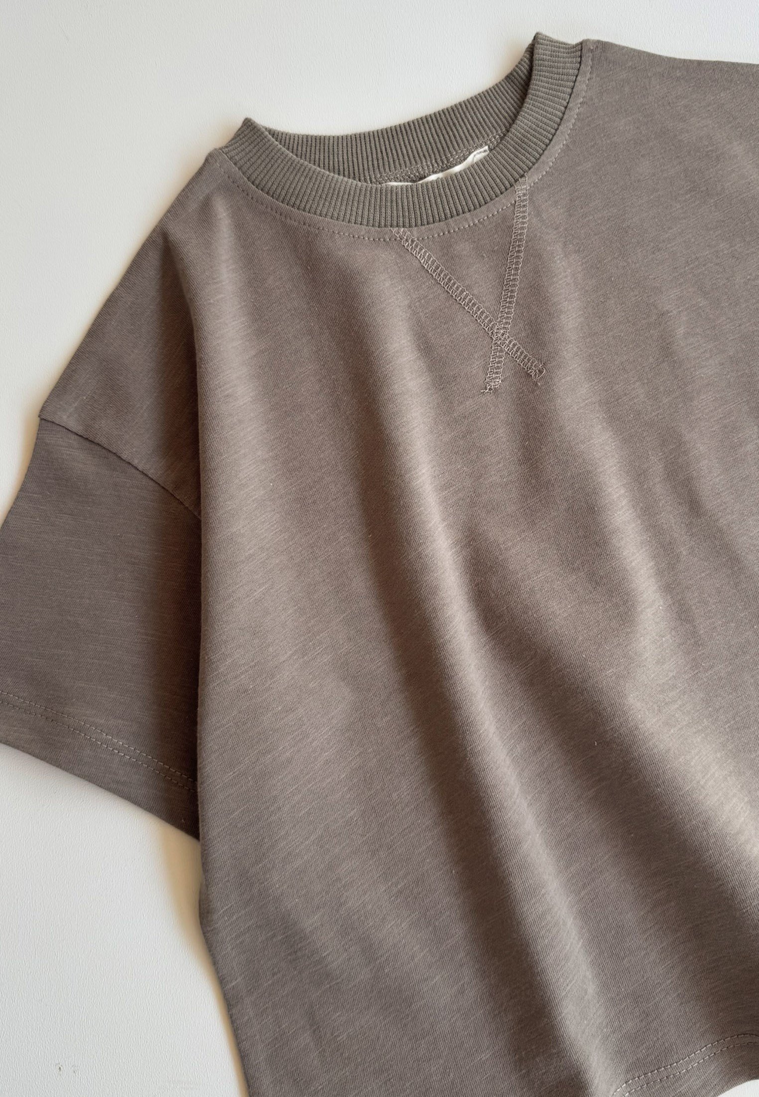 CigitOversize T-Shirt Takım 2-10 Yaş Vizon
