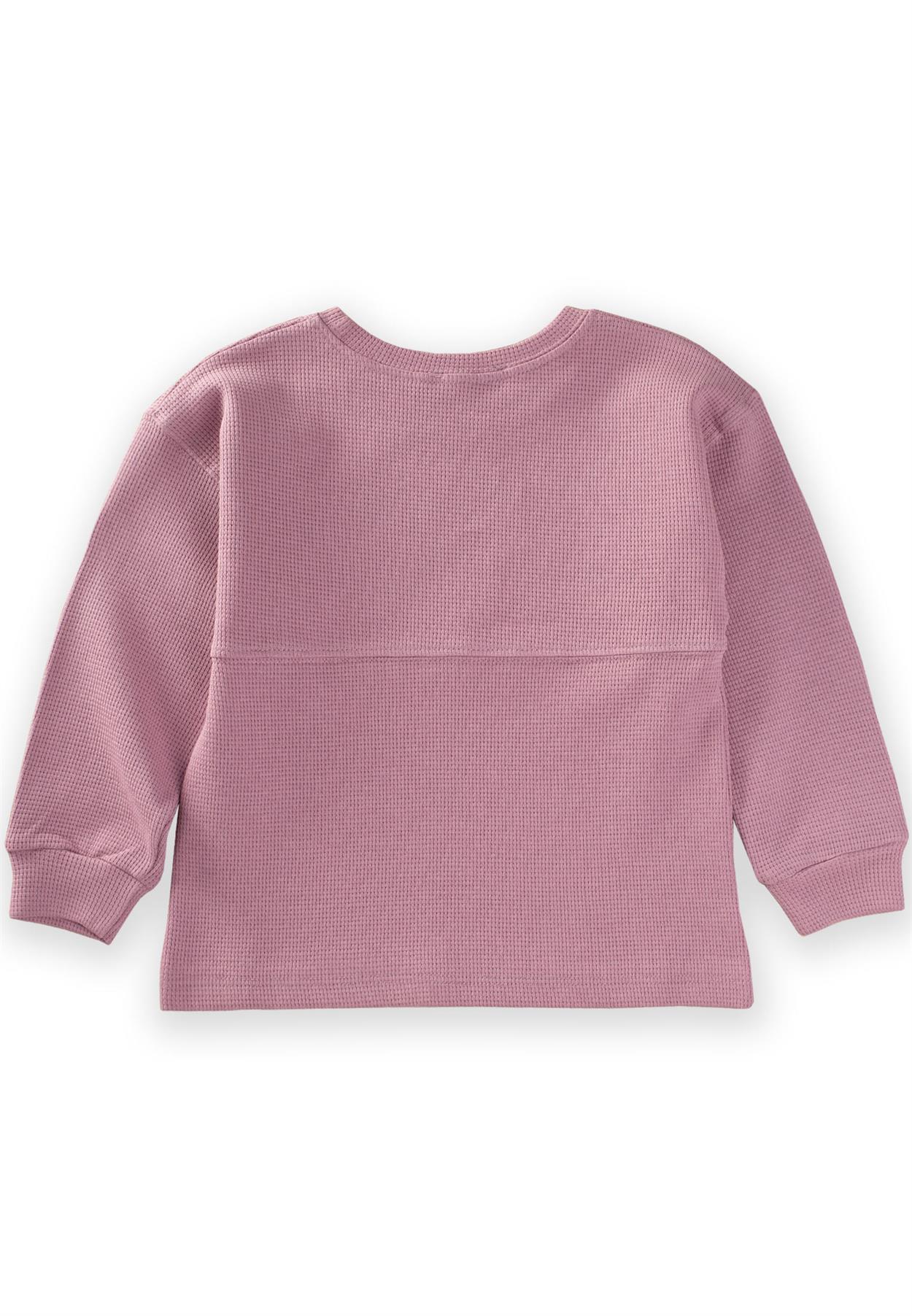 CigitOversize Waffle Mevsimlik T-Shirt 2-10 Yaş Leylak