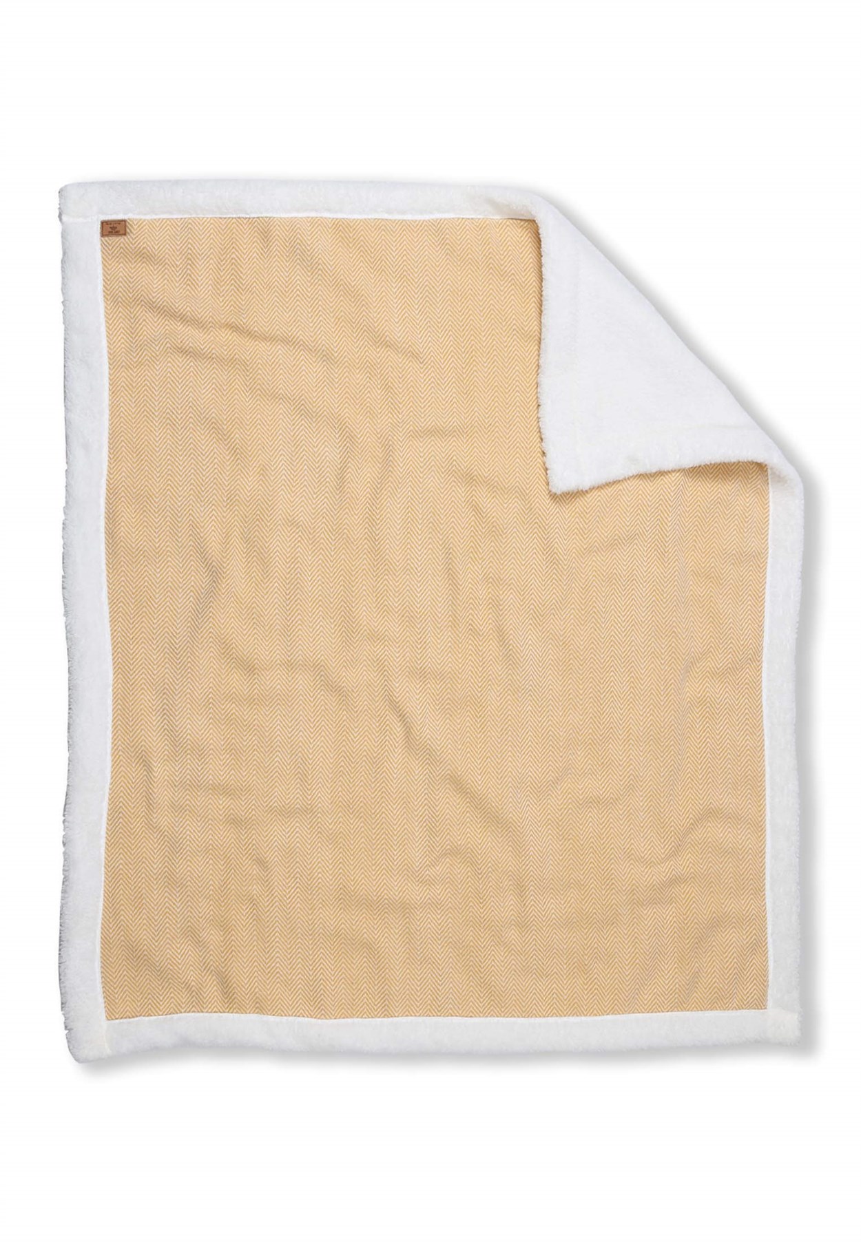 100210-16Pelüşlü Balık Sırtı Bebek Battaniye 85X100 cm Hardal Sarı - CigitCigitPelüşlü Balık Sırtı Bebek Battaniye 85X100 cm Hardal Sarı