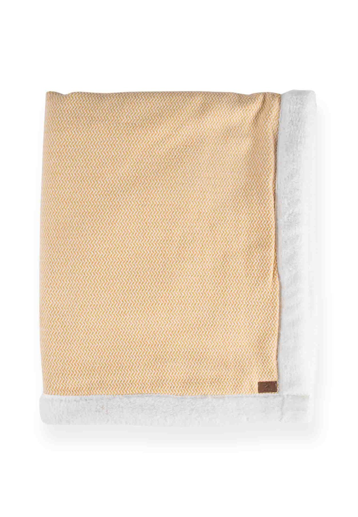 100248 - 16Pelüşlü Hasır Desen Bebek Battaniye 85X100 cm Hardal Sarı - CigitCigitPelüşlü Hasır Desen Bebek Battaniye 85X100 cm Hardal Sarı