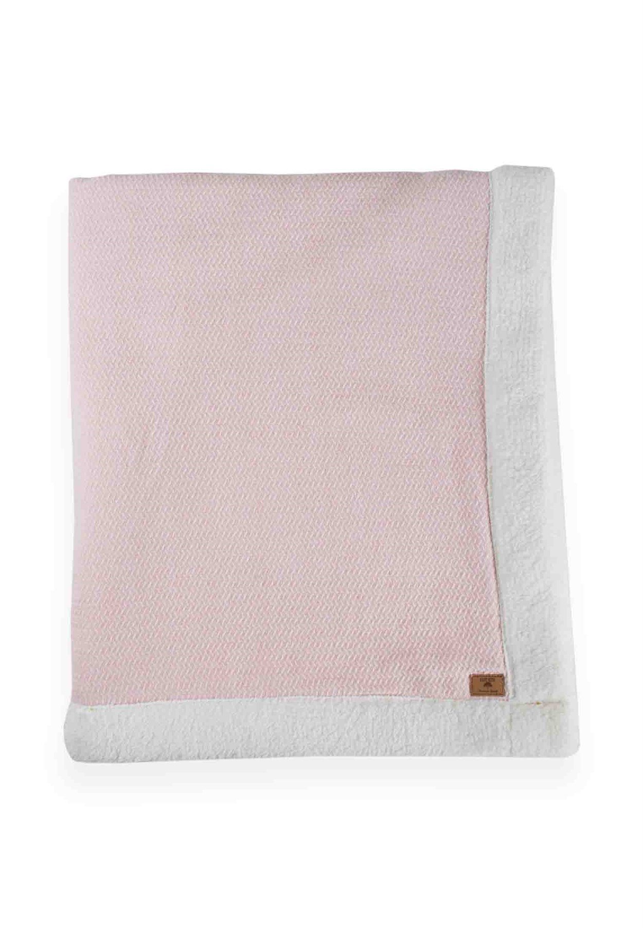 100248 - 140Pelüşlü Hasır Desen Bebek Battaniye 85X100 cm Pembe - CigitCigitPelüşlü Hasır Desen Bebek Battaniye 85X100 cm Pembe