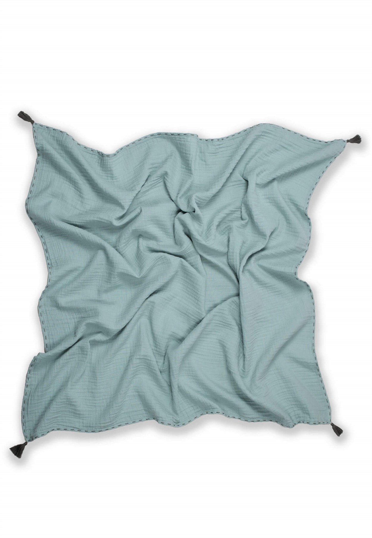 100114-20Püsküllü Müslin Battaniye (Yıkanmış) 100X100 cm +/- 2 cm Mint Yeşil - CigitCigitPüsküllü Müslin Battaniye (Yıkanmış) 100X100 cm +/- 2 cm Mint Yeşil