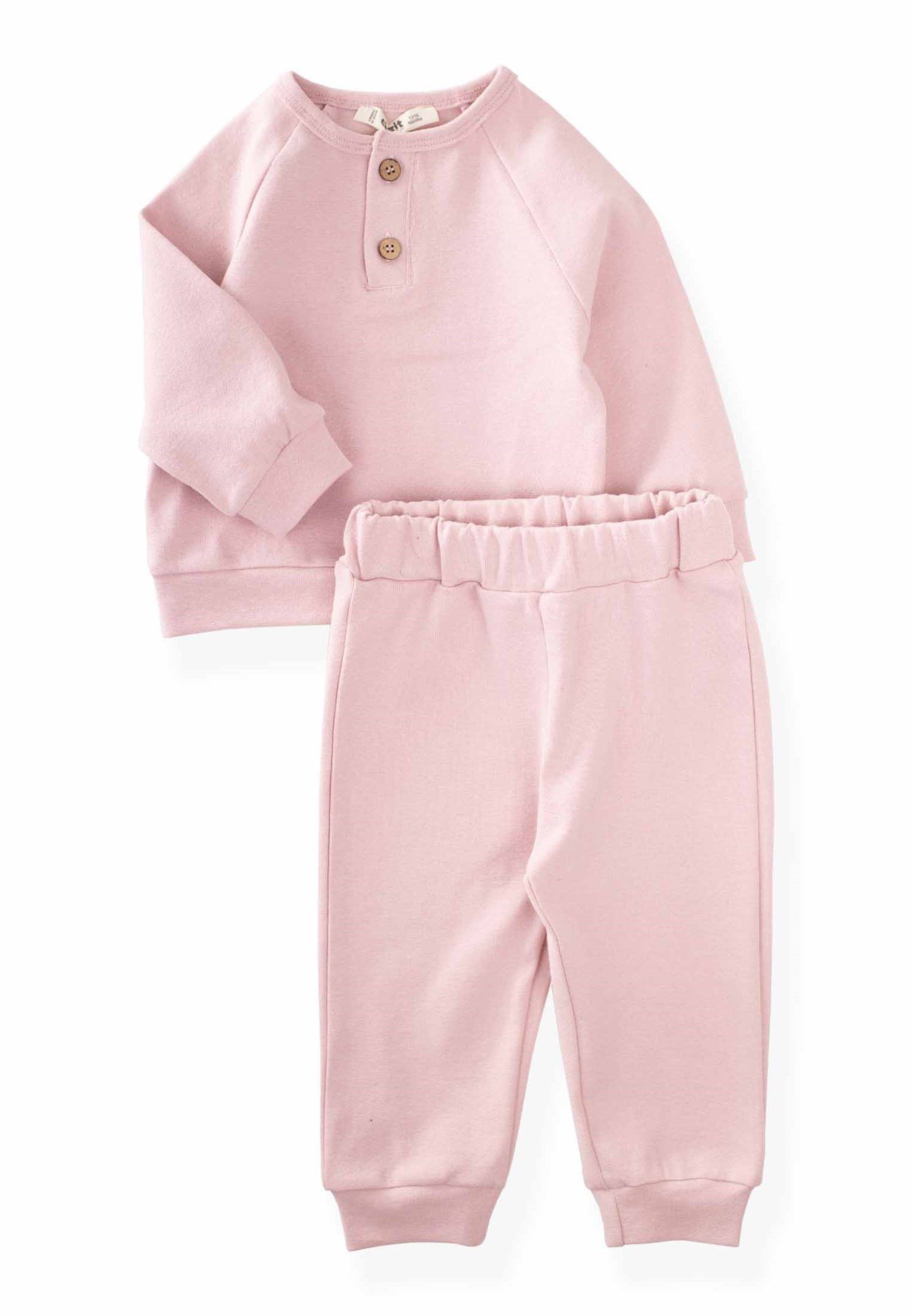 70878 - 5002CigitR. Kol Patlı Erkek Basıc Takım 1-5 Yaş PUDRA PEMBE 