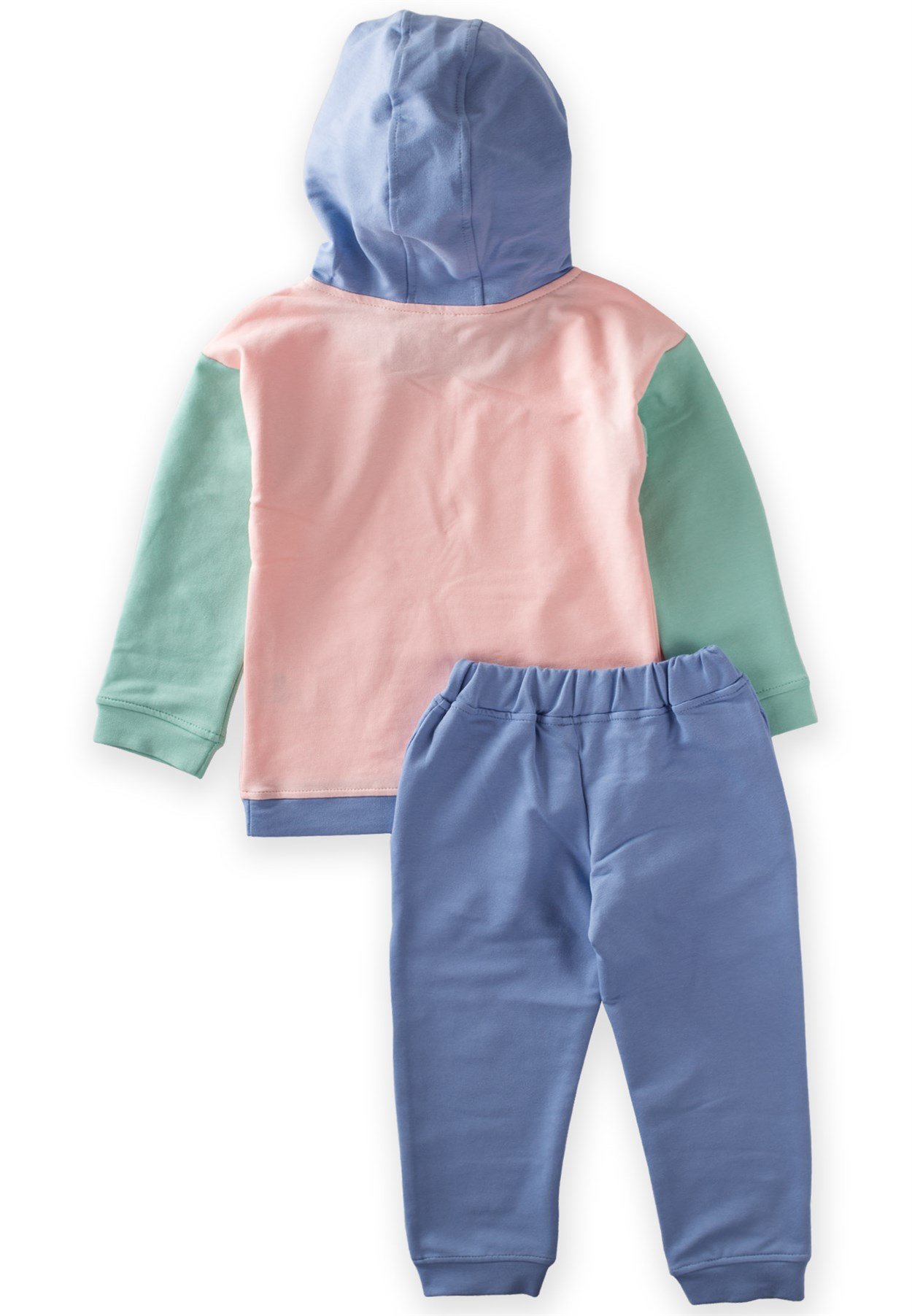 30952 - 5002Renkli Cepli Eşofman Takım 2-9 Yaş PUDRA PEMBE - CigitCigitRenkli Cepli Eşofman Takım 2-9 Yaş Pudra Pembe