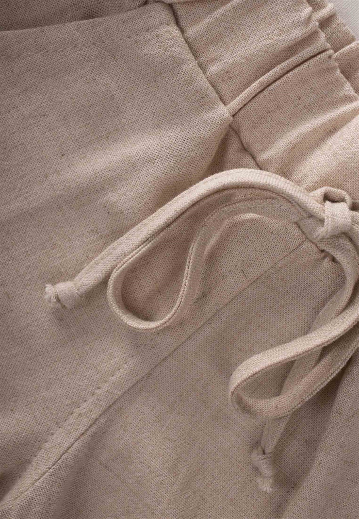 20091 - 5172CigitSarh Keten Şort 2-9 Yaş NATUREL