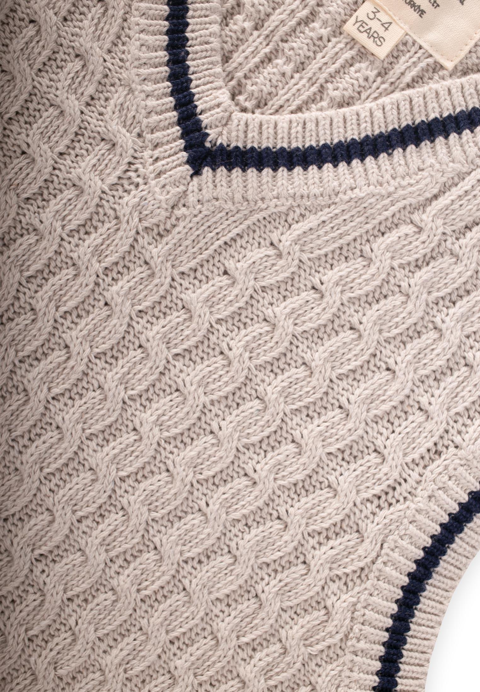 CigitSaş Örgü Triko Süeter 3-9 Yaş Taş