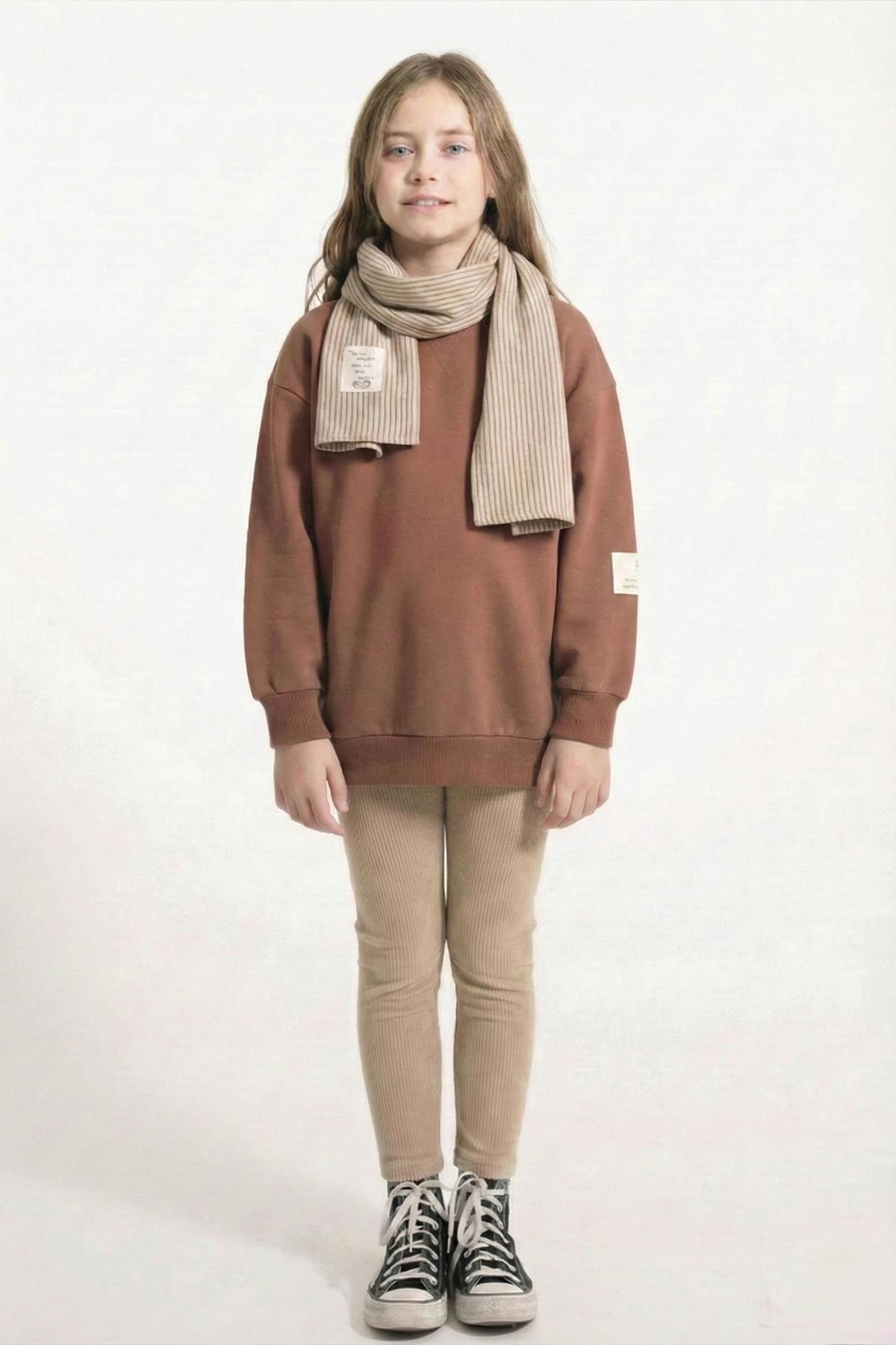 CigitSweatshırt Takım 2-10 Yaş A.KAHVE