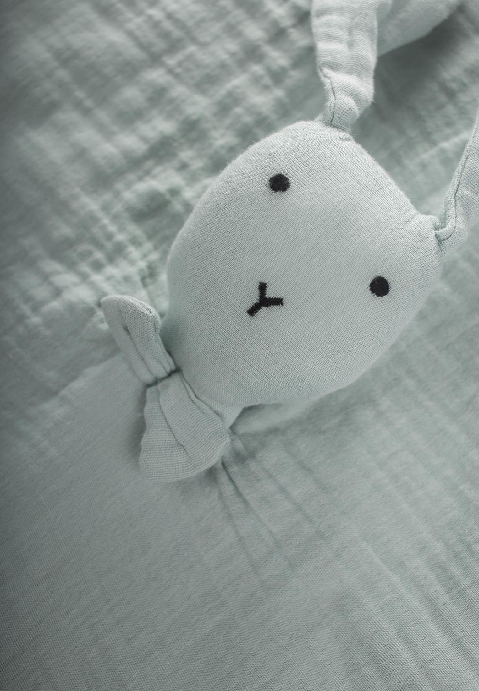 CigitTavşan Müslin Uyku Arkadaşı (Yıkanmıştır) 40X40 cm Mint Yeşil