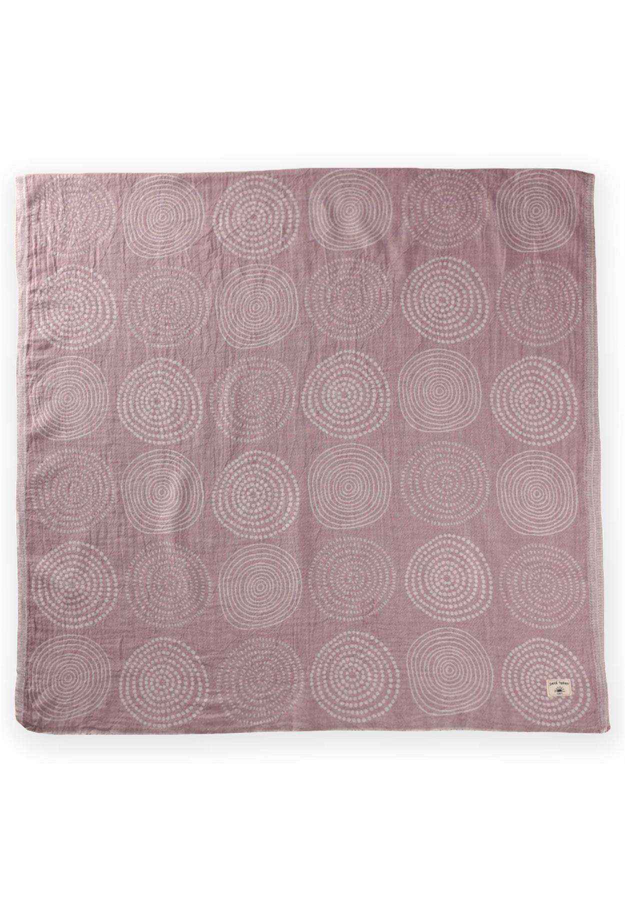 CigitTeo Desen Jakarlı Peştemal Havlu (Yıkanmıştır) 90X180 Cm Tarçın