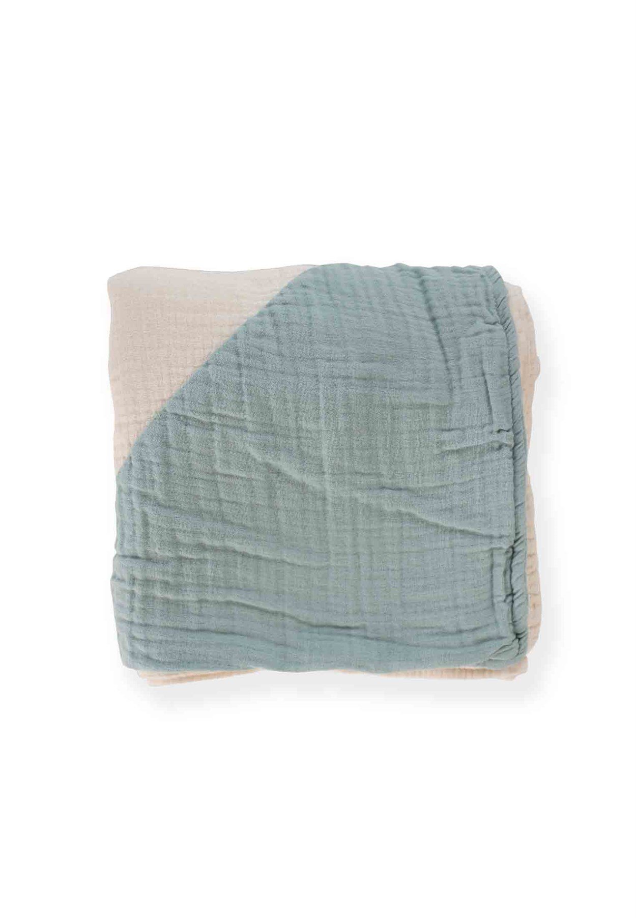 100309 - 5155CigitÜçgen Köşeli Çift Kat Battaniye 85X90 Cm HAM MİNT 