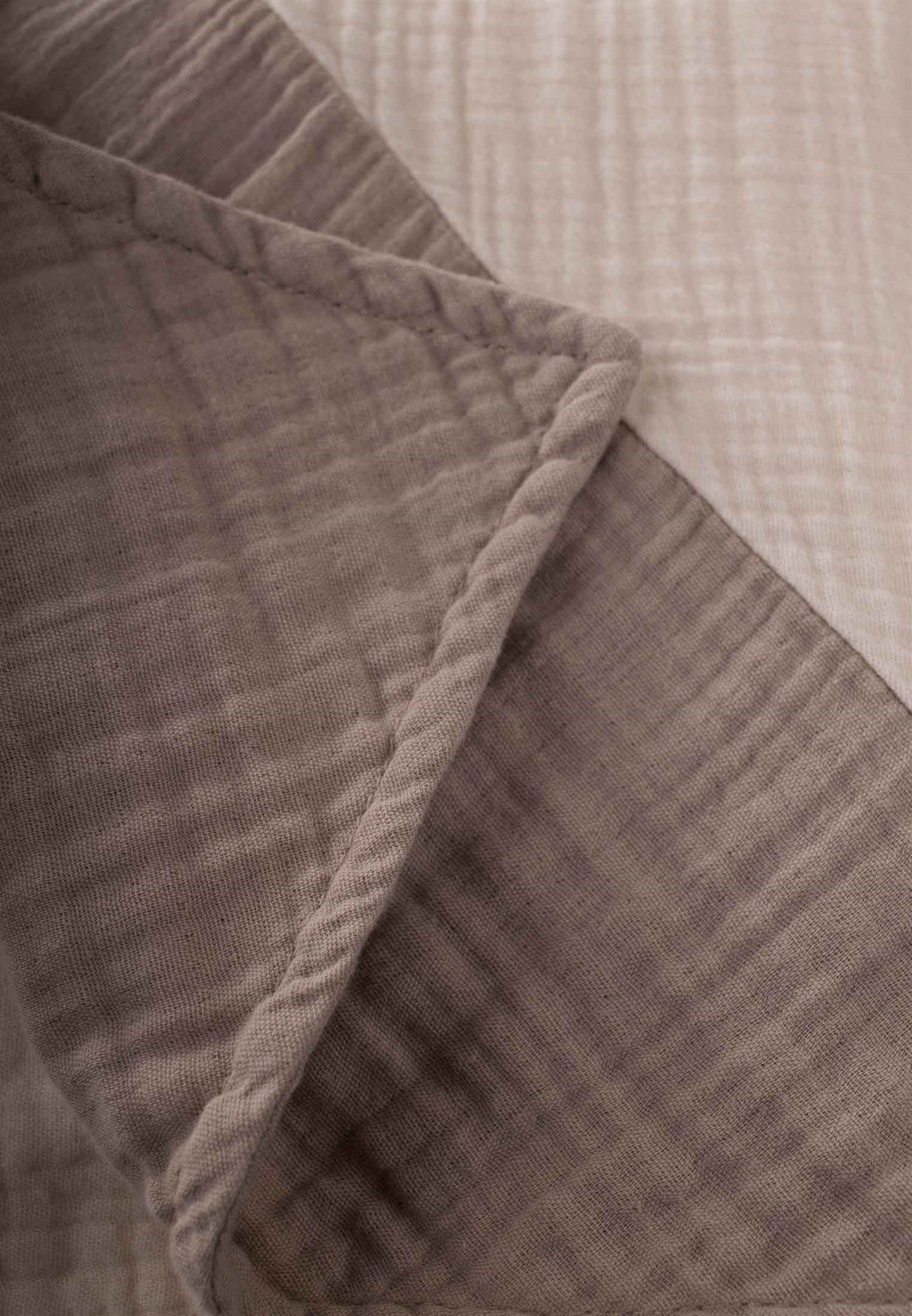 CigitÜçgen Köşeli Çift Kat Battaniye 85X90 Cm HAM VİZON 