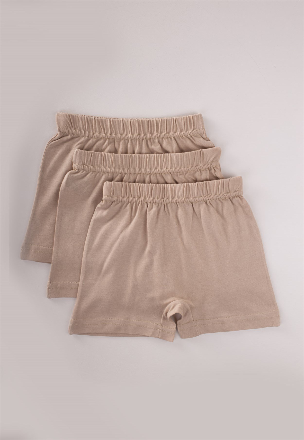 CigitÜçlü Kız Boxer Set 2-9 yaş Bej