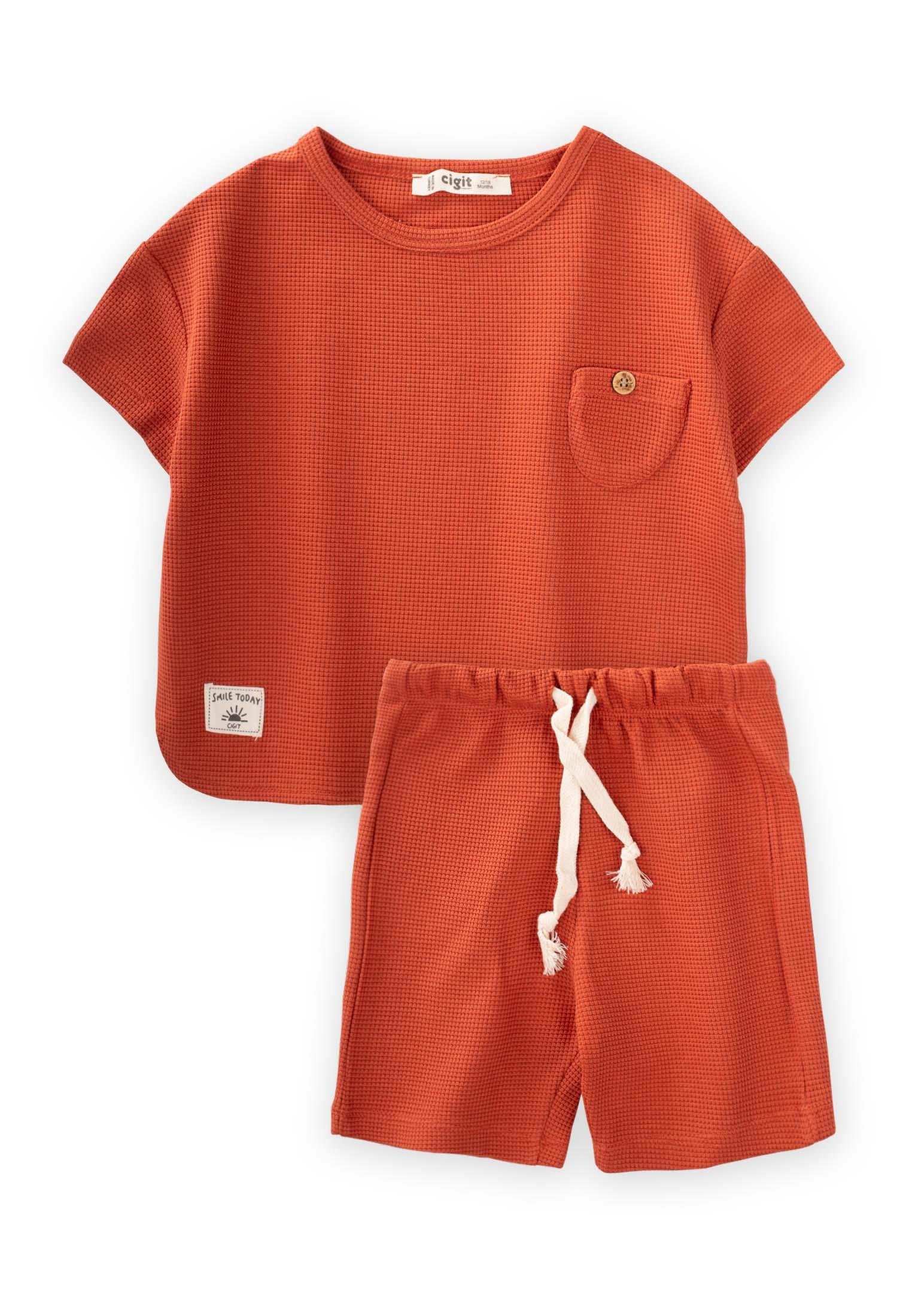 CigitWaffle Textured Wide Cut Suit 1-5 Years Tile