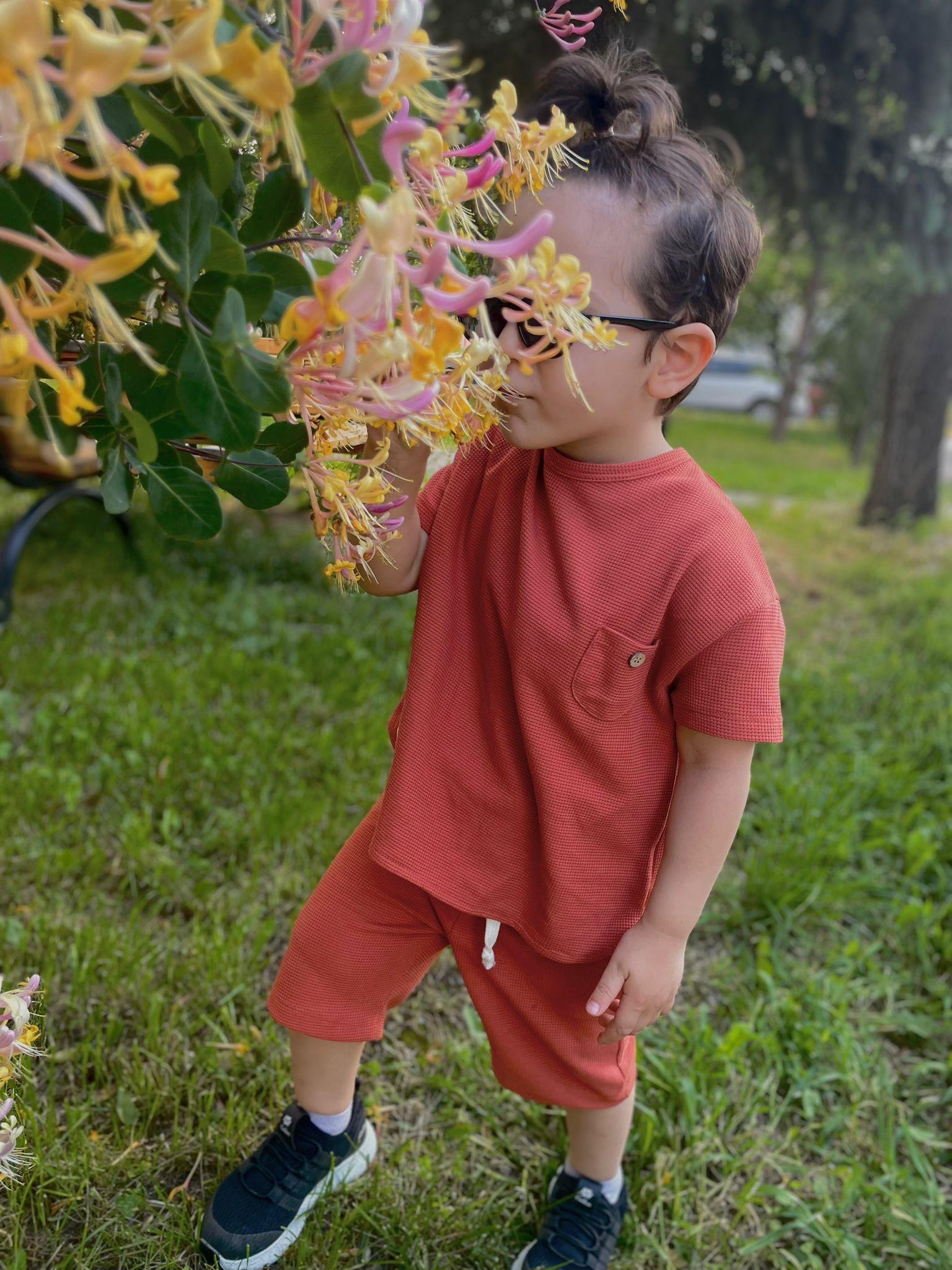 CigitWaffle Textured Wide Cut Suit 1-5 Years Tile