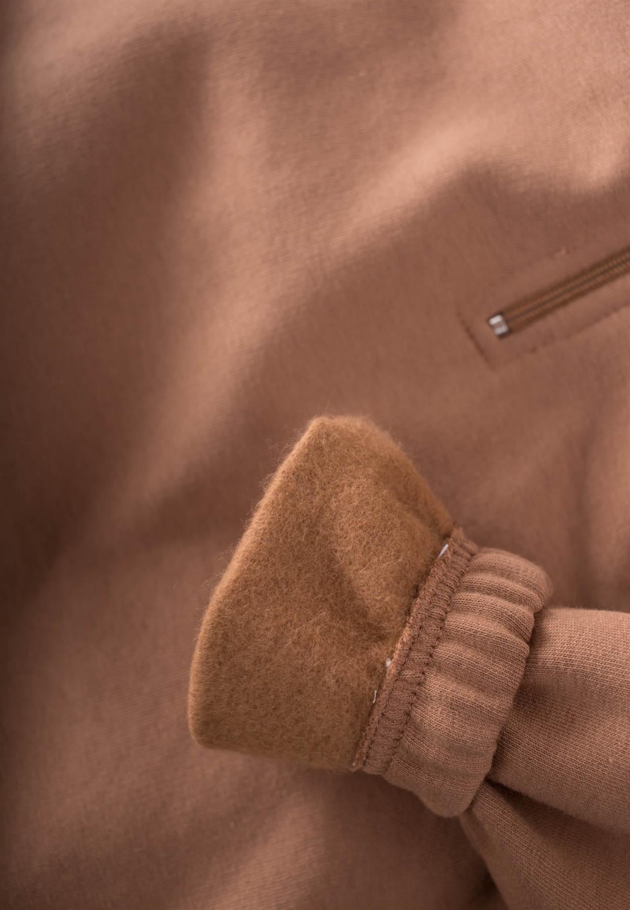 CigitYaka Garnili Sweatshirt Takım 2-8 Yaş Sütlü Kahve