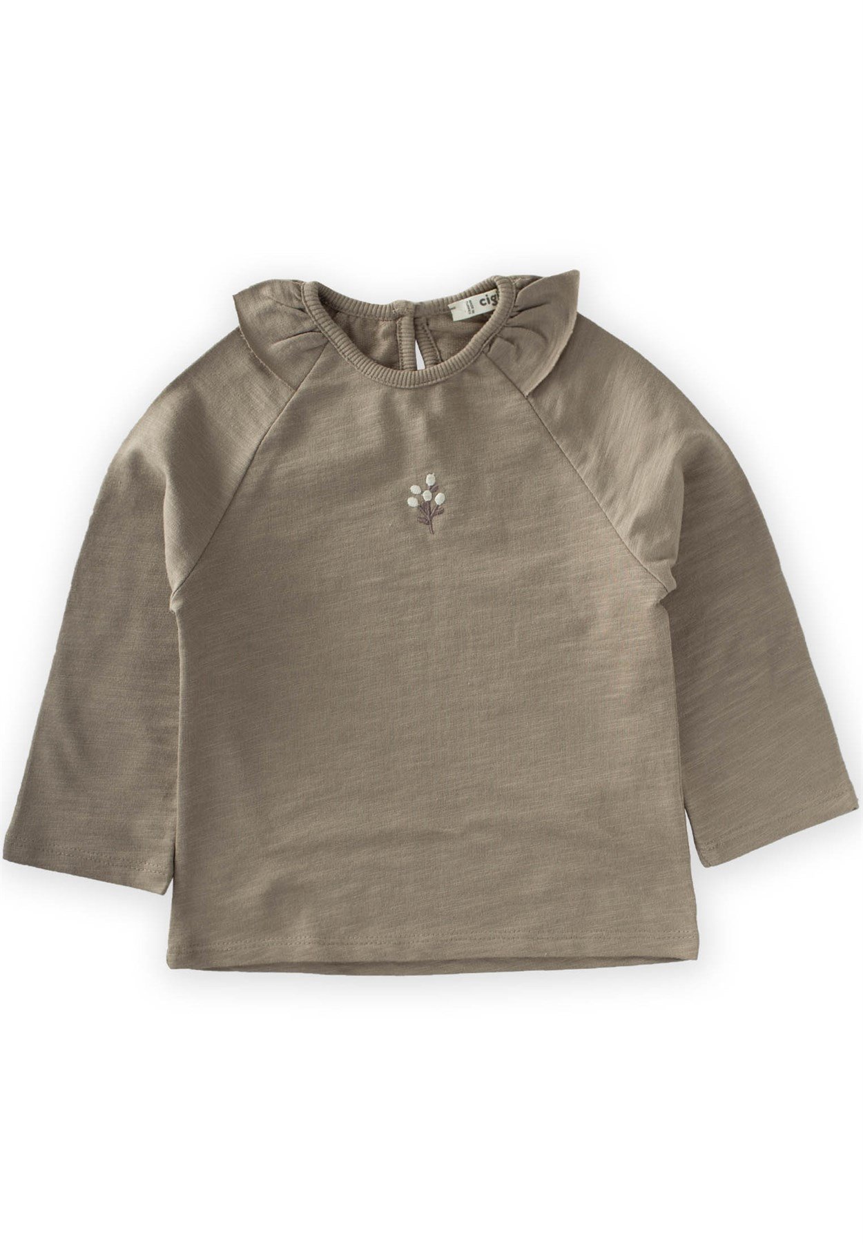 70964 - 5020Yakası Fırfırlı Reglan Kol Mevsimlik Sweat 2-8 Yaş Vizon - Yeni SezonCigitYakası Fırfırlı Reglan Kol Mevsimlik Sweat 2-8 Yaş Vizon