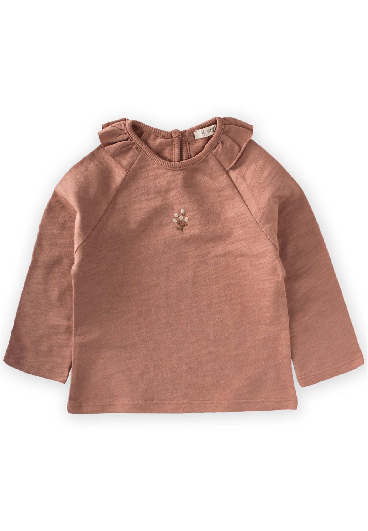70964 - 5068Yakası Fırfırlı Reglan Kol Mevsimlik Sweat 2-8 Yaş Açık Kahve - Yeni SezonCigitYakası Fırfırlı Reglan Kol Mevsimlik Sweat 2-8 Yaş Açık Kahve