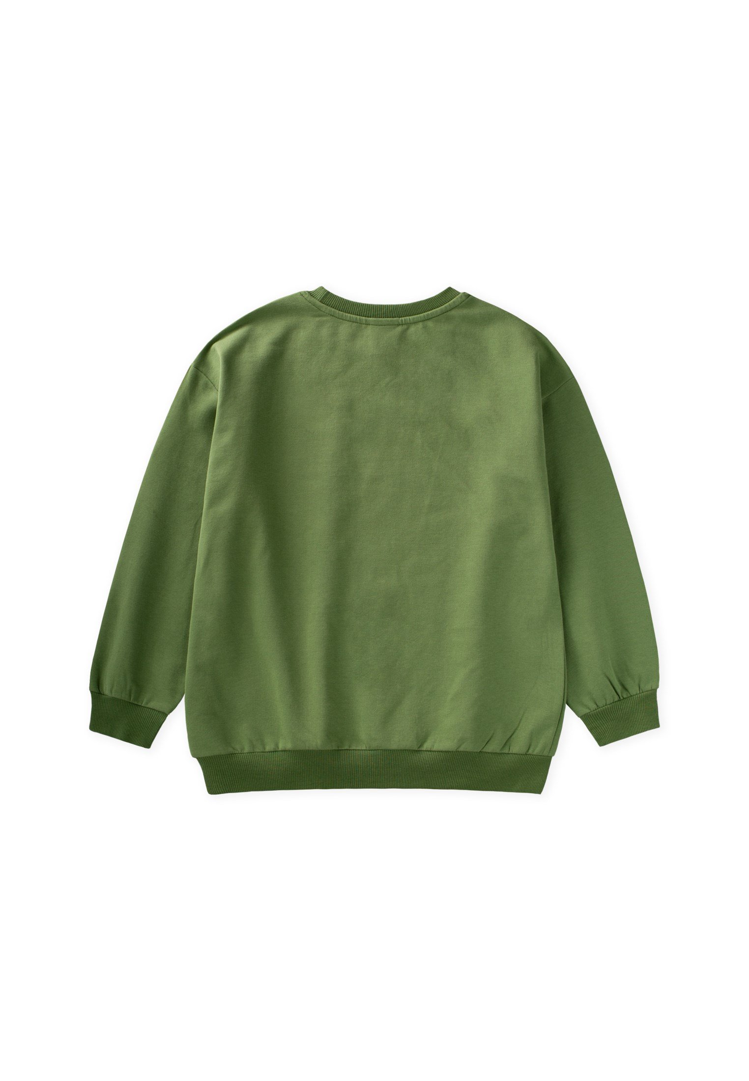 CigitBaskılı Erkek Çocuk Kışlık Sweatshirt 8-12 Yaş Yağ Yeşili
