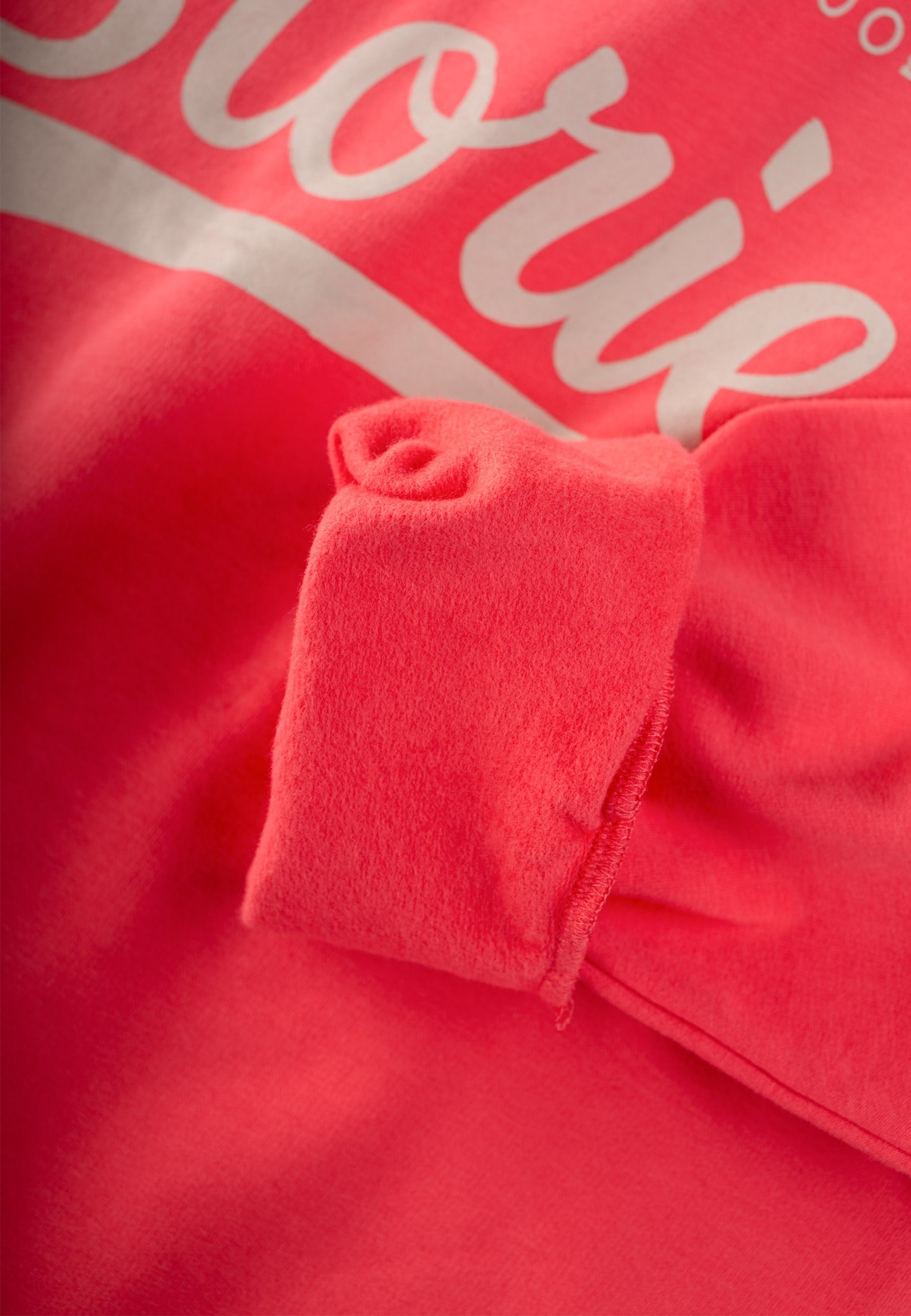 CigitBaskılı Kız Çocuk Kışlık Sweatshirt 8-12 Yaş Mercan