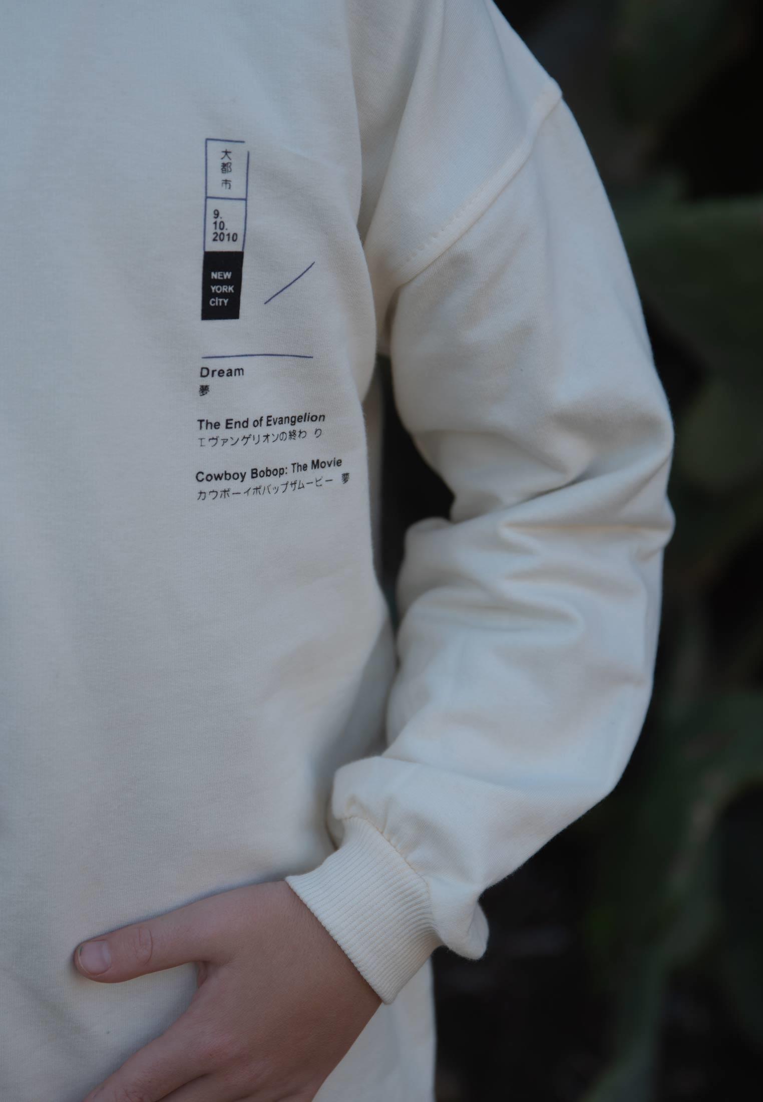 CigitBaskılı Sweatshirt 4-12 Yaş Ekru
