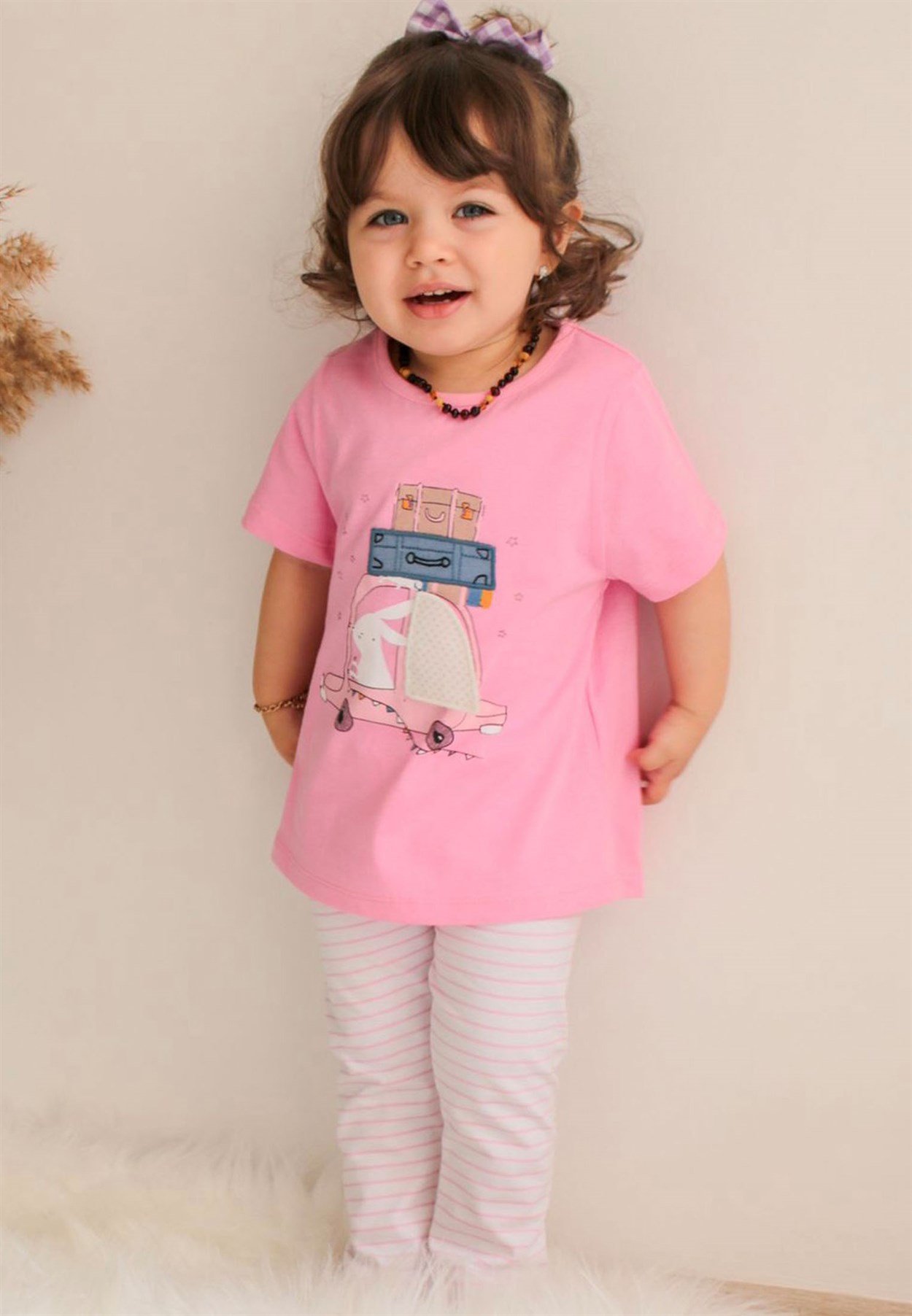 62552 - 5057Yeni Sezon - Tavşan Araba Baskılı Taytlı Takım 1-5 Yaş PembeCigitTavşan Araba Baskılı Taytlı Takım 1-5 Yaş Pembe