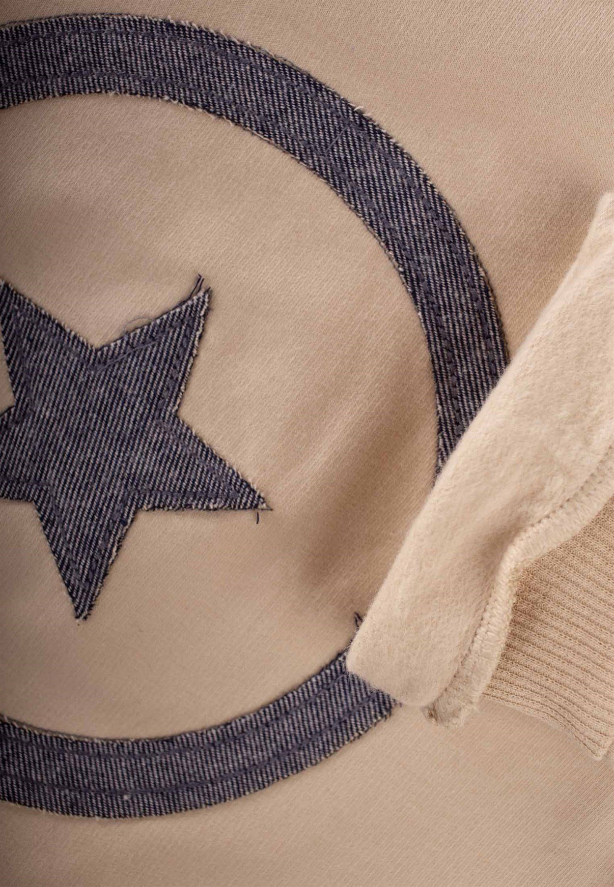 81032 - 5122Yıldız Aplikeli Sweatshirt 2-9 Yaş Kum - Yeni SezonCigitYıldız Aplikeli Sweatshirt 2-9 Yaş Kum