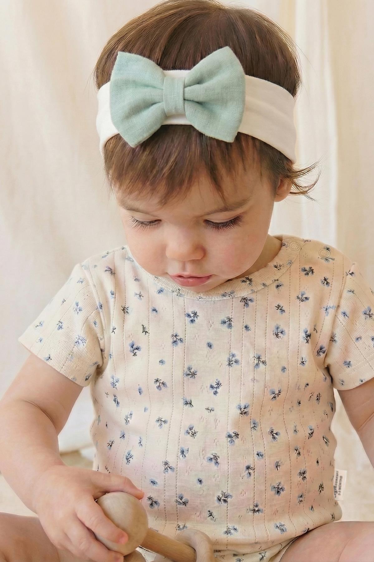 CigitZıbın 0-3 Yaş Mavi Çiçek Desen