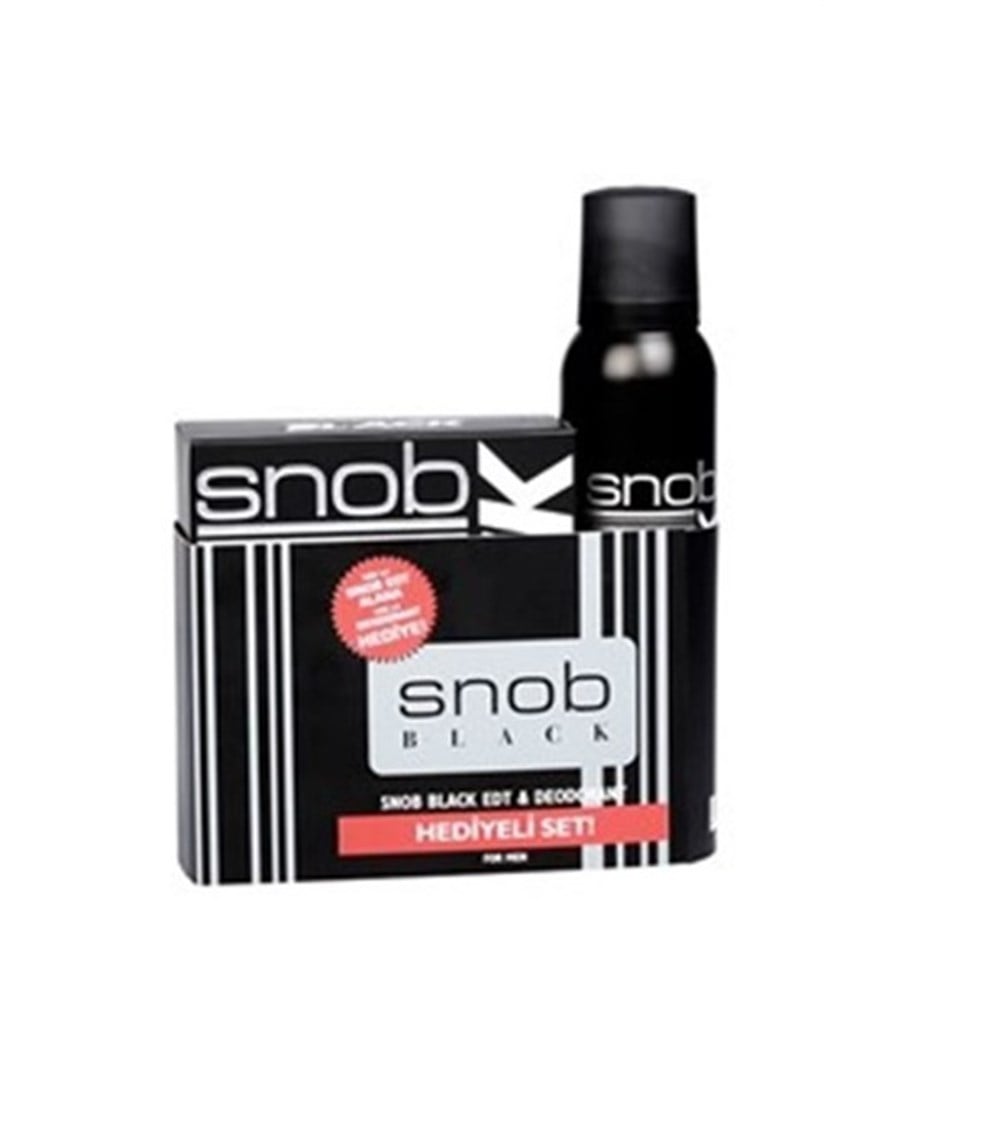 snob BLACK EDT For Men 100 ml - Deodorant HEDİYELİ