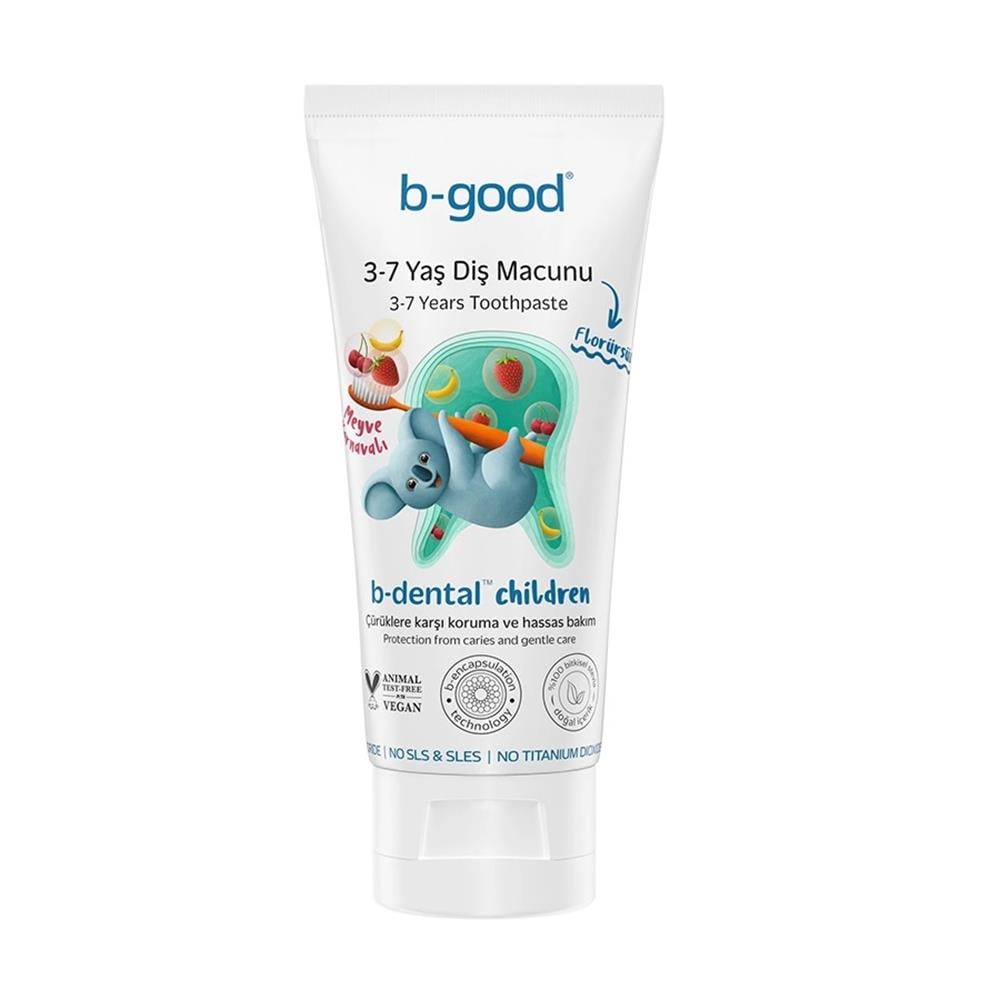 b-good b-dental 3-7 Yaş Çocuk Diş Macunu Florürsüz Meyve Karnavalı 50 ml