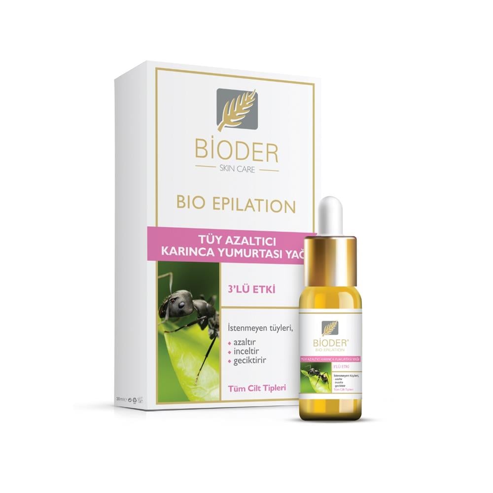 Bioder Bio Epilation Tüy Azaltıcı Karınca Yumurtası Yağı 30 ml