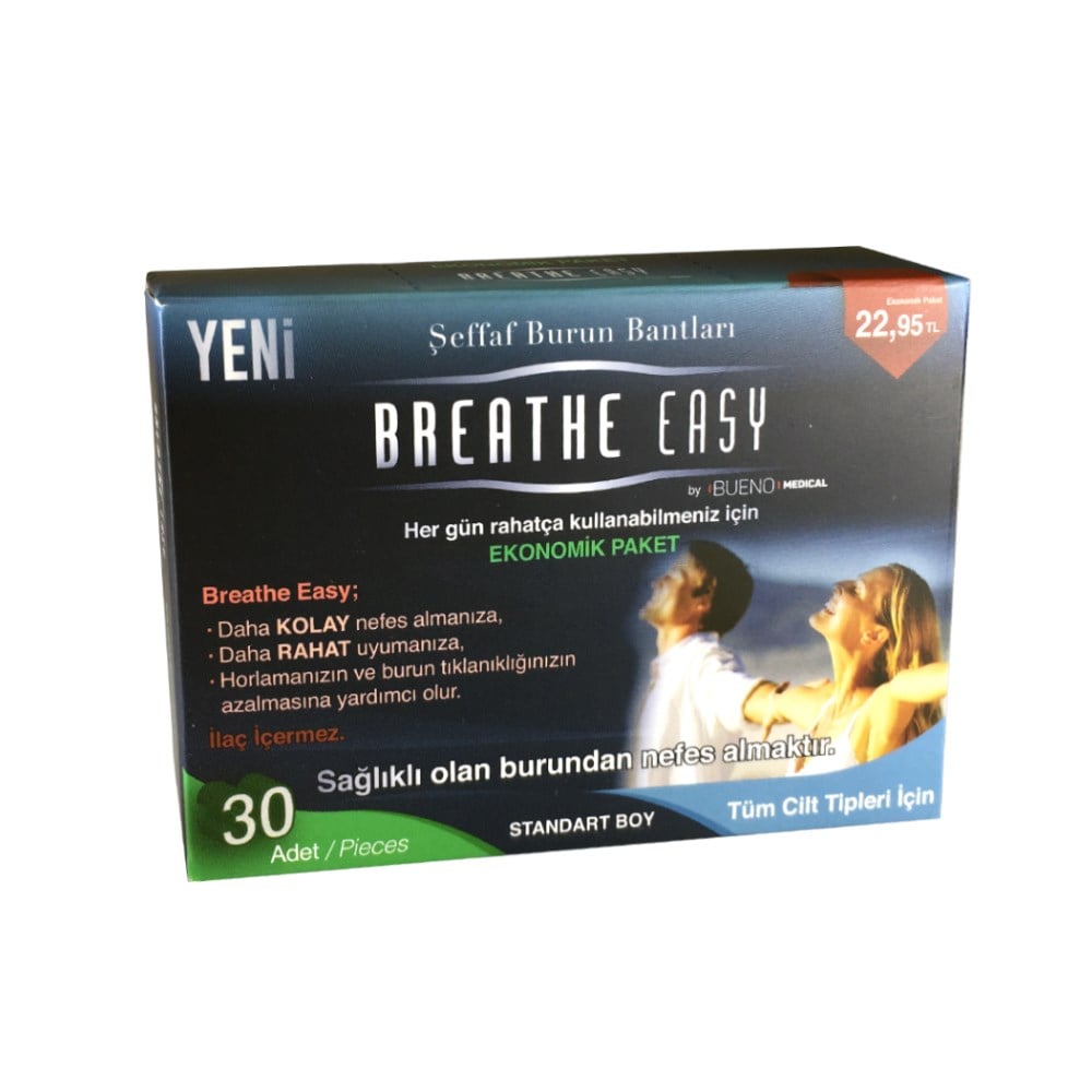 Breathe Easy Şeffaf Burun Bandı 30'lu