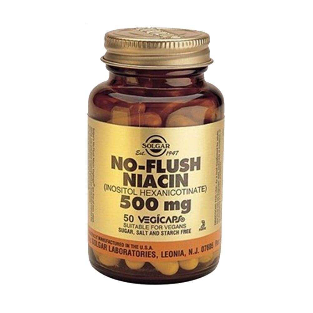 Solgar No-Flush Niacin 500 mg 50 Tablet