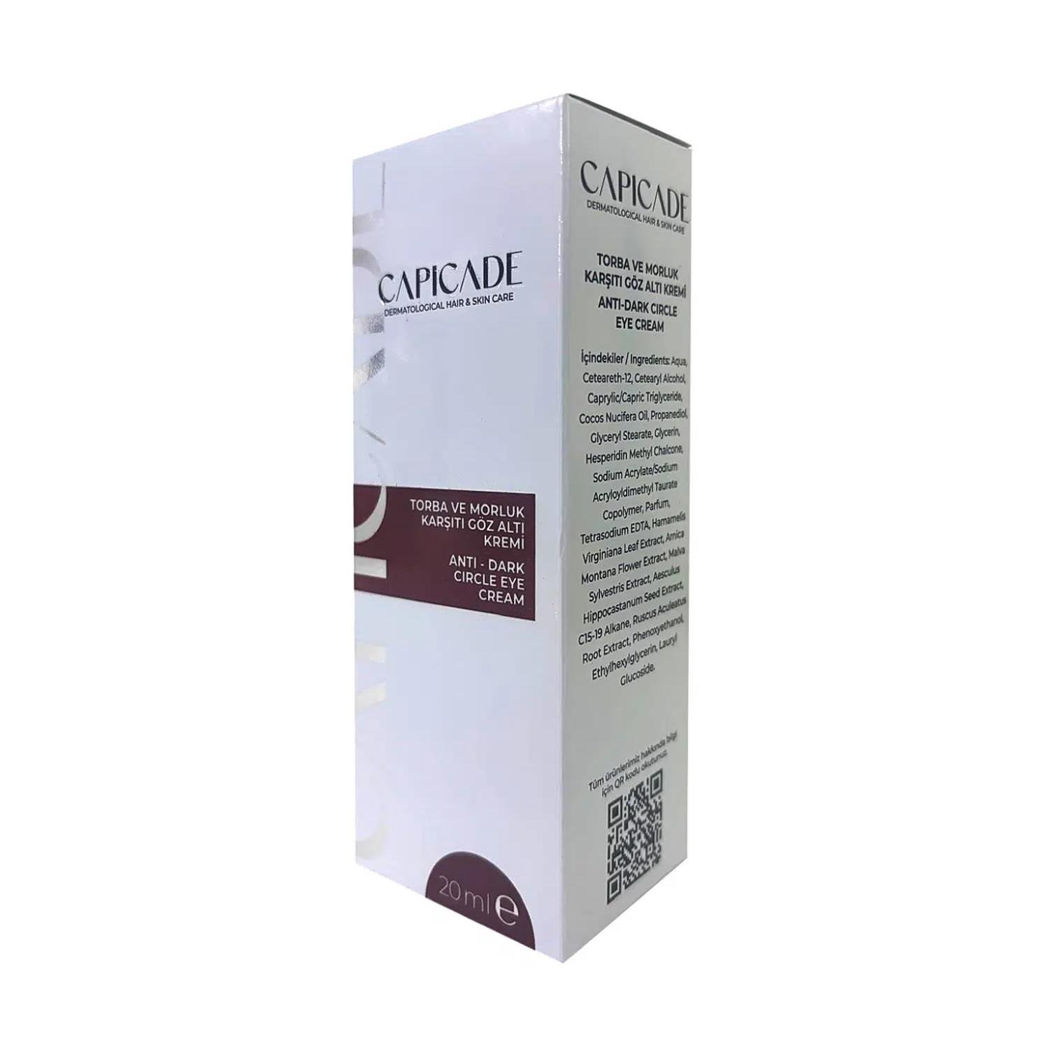 Capicade Torba ve Morluk Karşıtı Göz Altı Kremi 20 ml