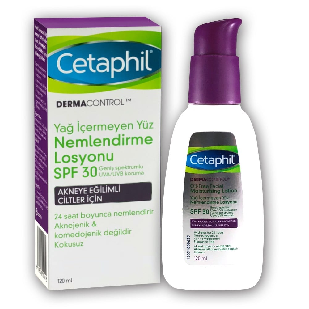 Cetaphil DermaControl Yağ İçermeyen Yüz Nemlendirme Losyonu 120 ml