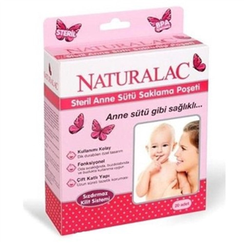 Naturalac Steril Anne Sütü Saklama Poşeti 20 Adet