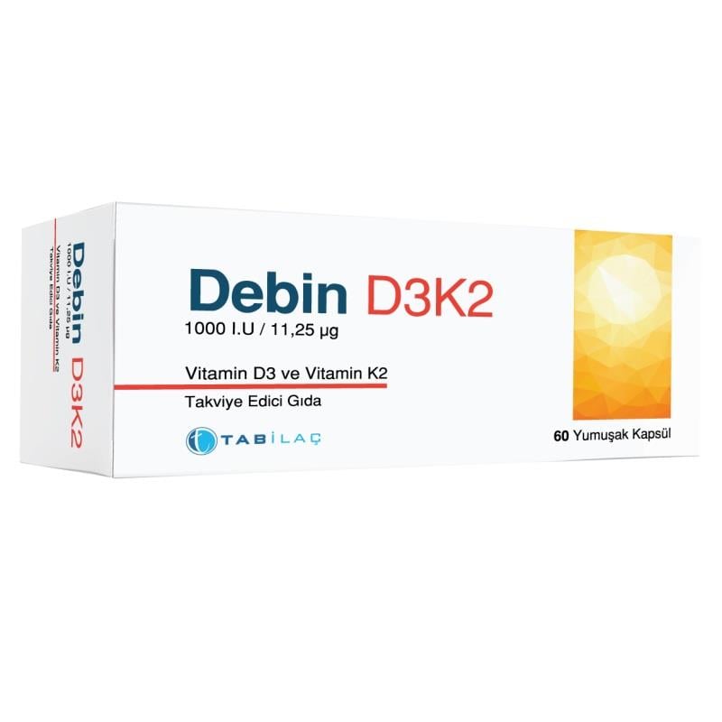 Debin D3K2 60 Yumuşak Kapsül