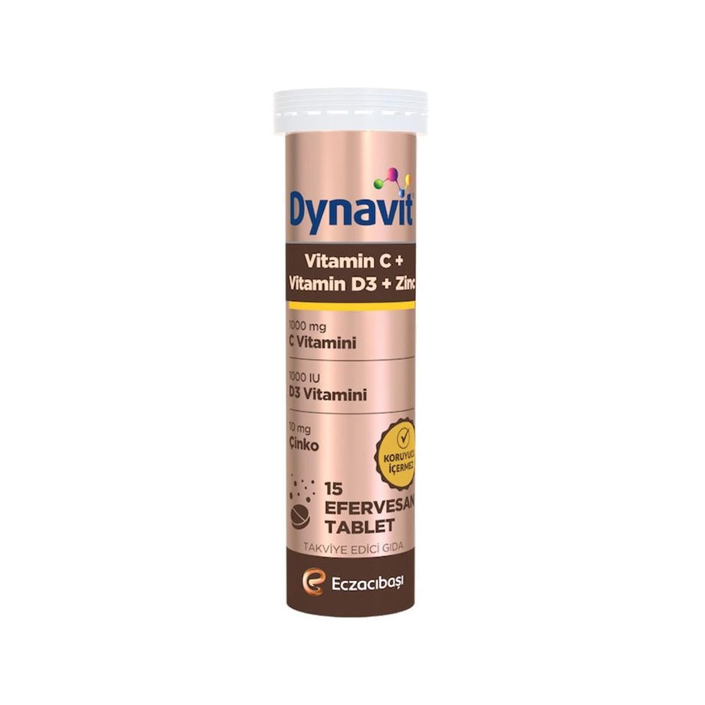 Dynavit D + C + Çinko 15 Efervesan Tablet