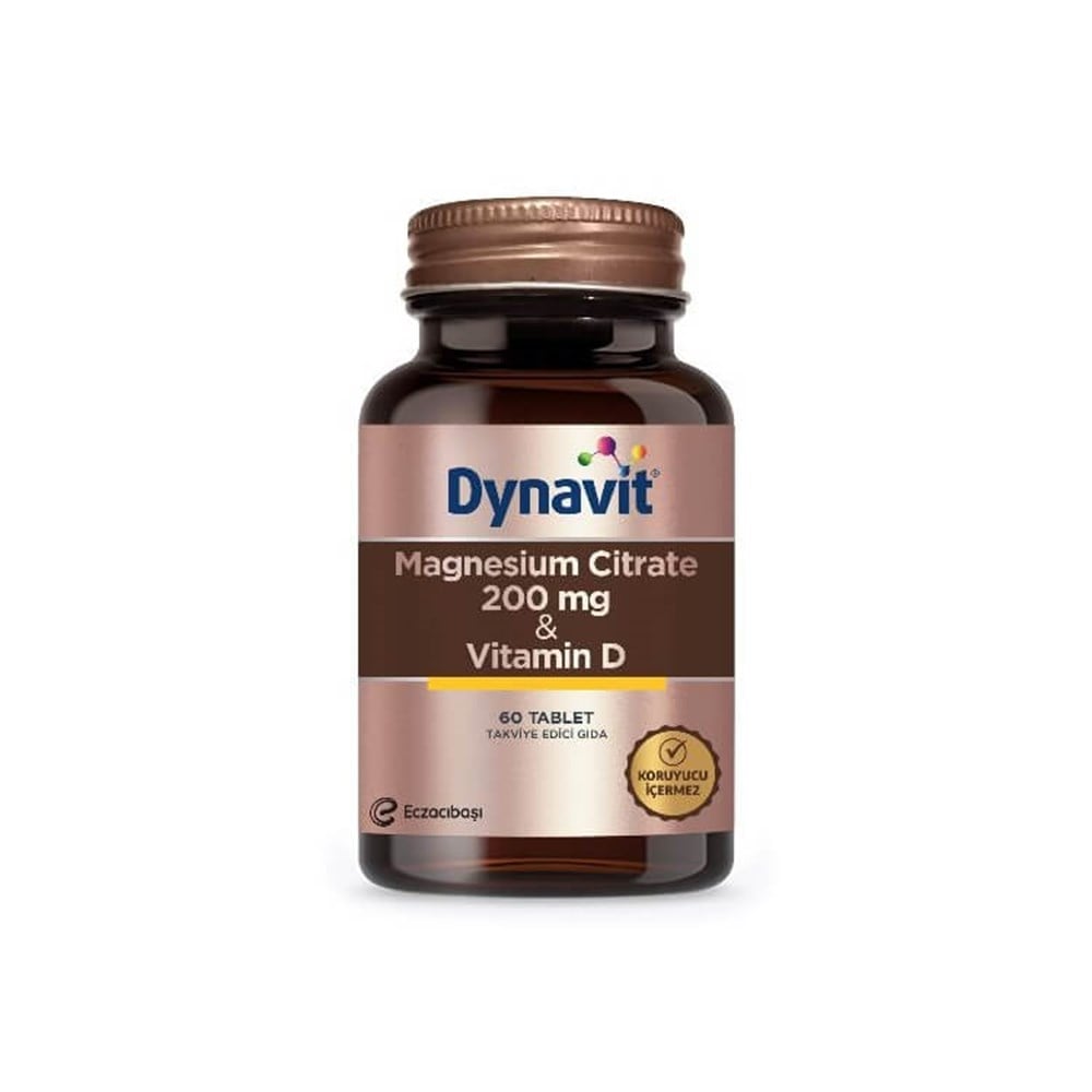 Dynavit Magnezyum Sitrat 200 & Vit D 60 Tablet