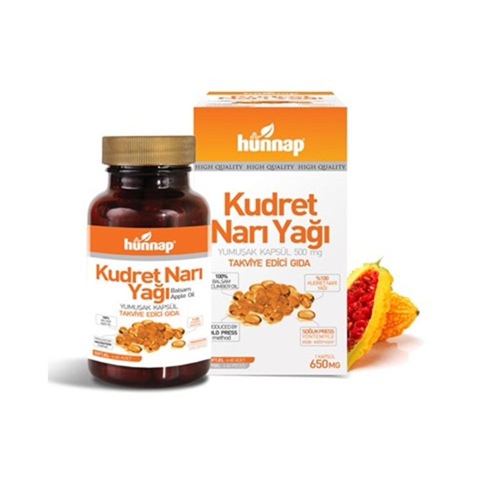 Hünnap Kudret Narı Yağı 60 Kapsül