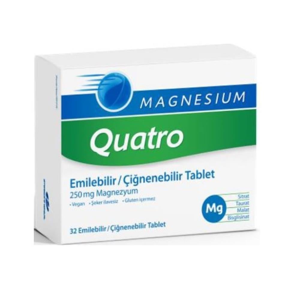 Magnesium Quatro 32 Çiğneme Tablet