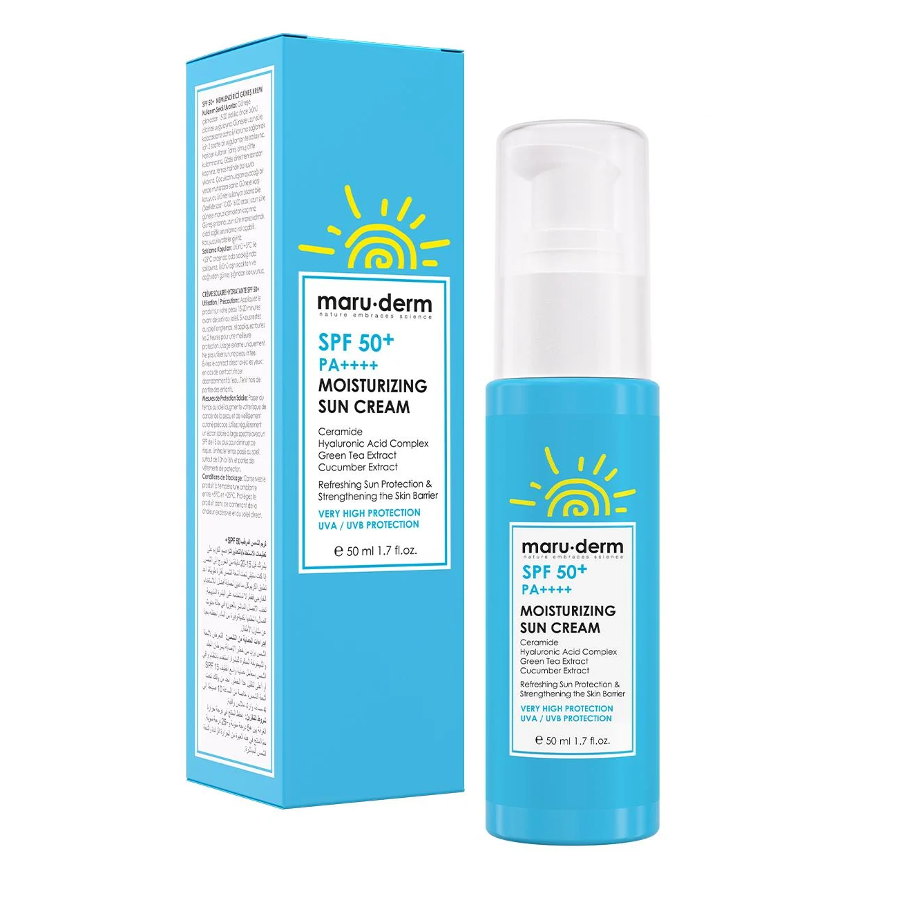 Maruderm SPF 50+  Nemlendirici Güneş Kremi 50 ml