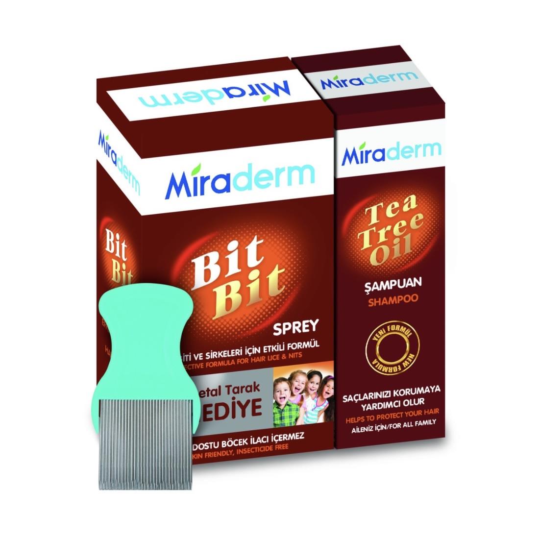Miraderm Set Bit Bit Saç Spreyi + Şampuanı + Çelik Tarak