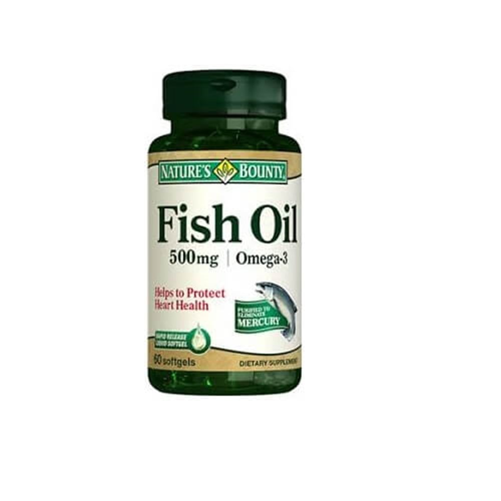 Nature's Bounty Fish Oil 500 mg / Omega-3 60 Kapsül