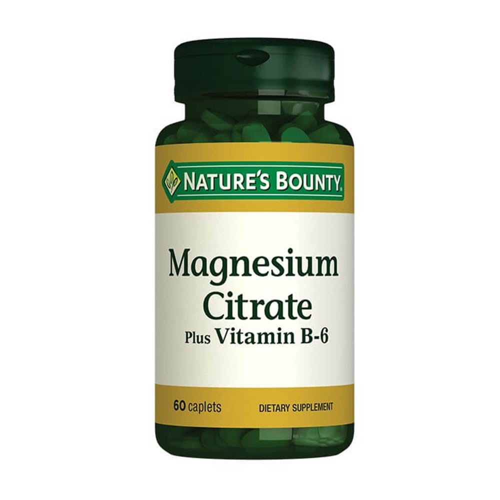 Nature's Bounty Magnesium Citrate Plus Vitamin B-6 60 Kaplet