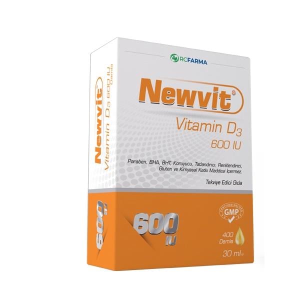 Newvit Vitamin D3 600 IU Damla 30 ml