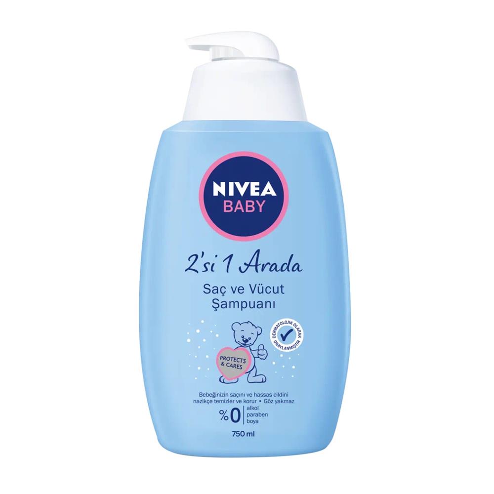 Nivea Baby Şampuan 2'si 1 Arada Saç ve Vücut Şampuanı 500 ml