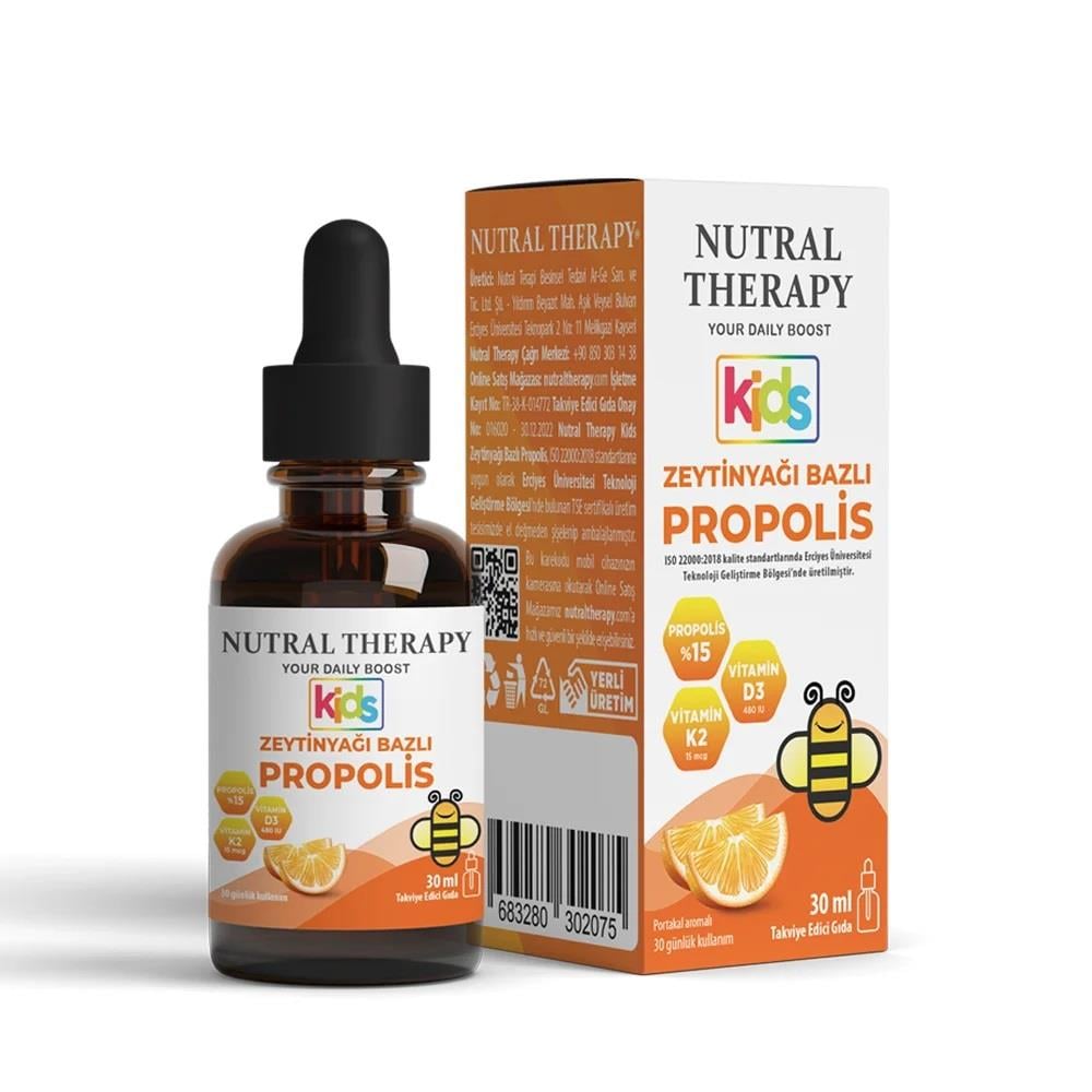 Nutral Therapy Zeytinyağı Bazlı Propolis Kids D3K2 Damla 30 ml
