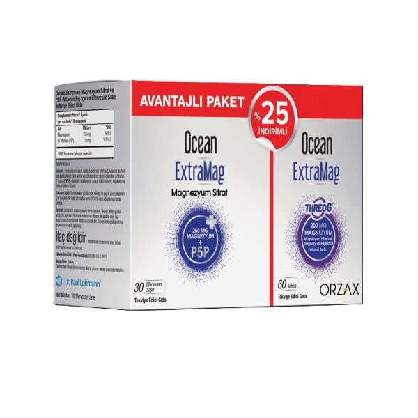 Ocean ExtraMag Saşe + Ocean Extramag Threog 60 Tablet
