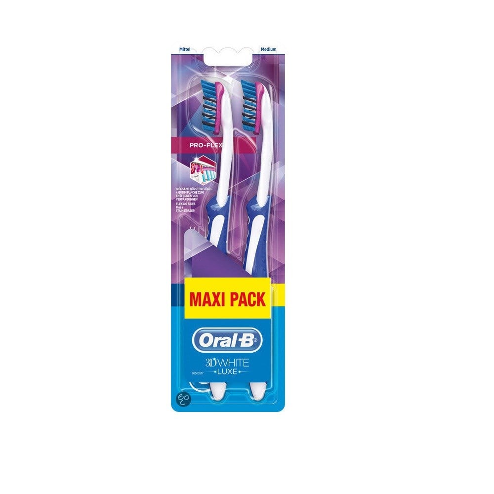 Oral-B 3D White Luxe Pro-Flex Diş Fırçası / Orta 1 Alana 1 Bedava