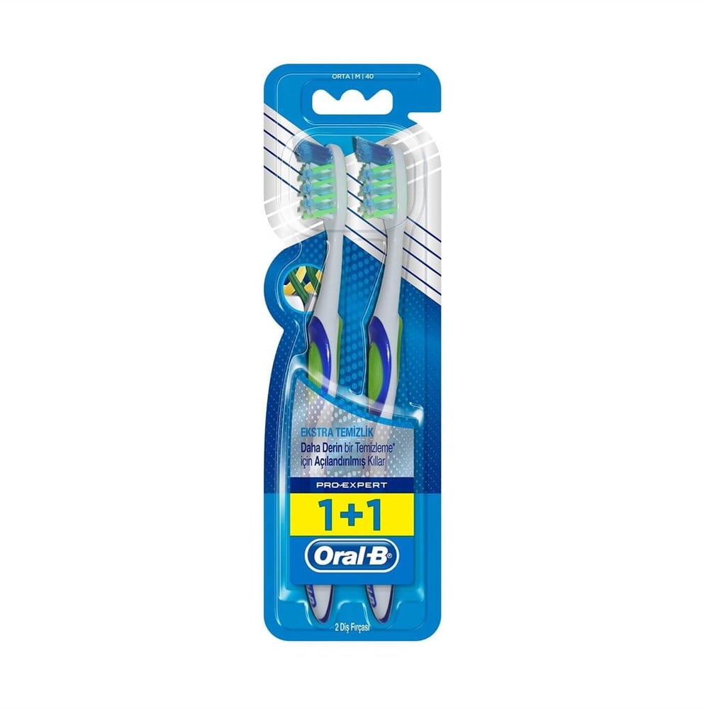 Oral-B Pro-Expert Extra Clean Diş Fırçası / Orta 1 Alana 1 Bedava